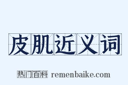 皮肌近义词是什么意思的图片